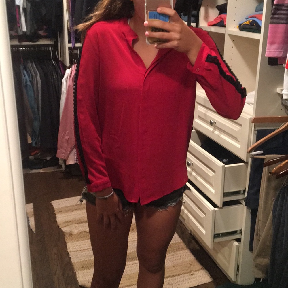 Red blouse!